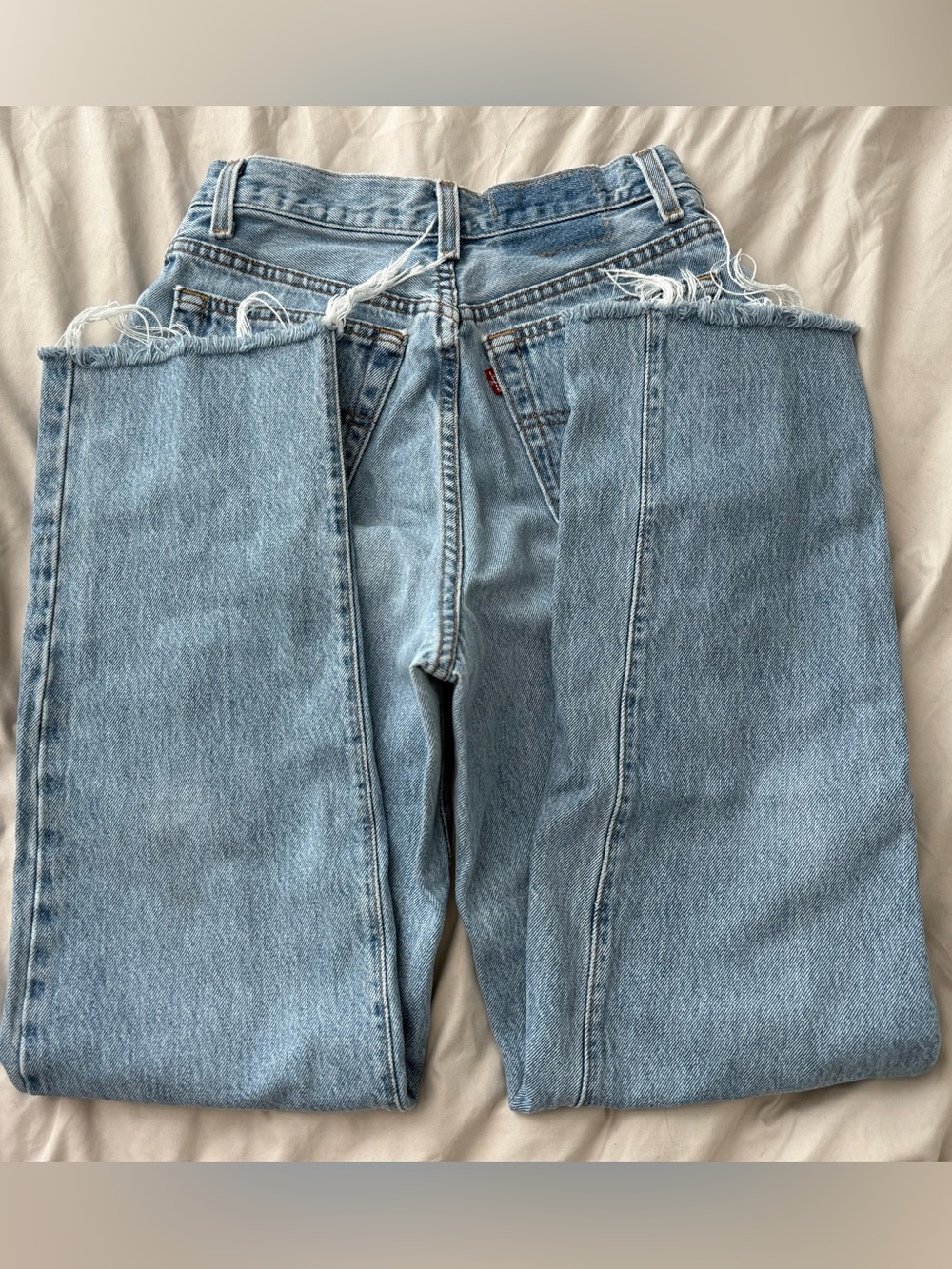 Vintage 90s Levis 501 Womens High Waisted Jeans USA 18501 Light Wash 26x28 - Picture 5 of 12